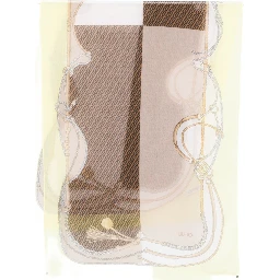 pattern fringed scarf