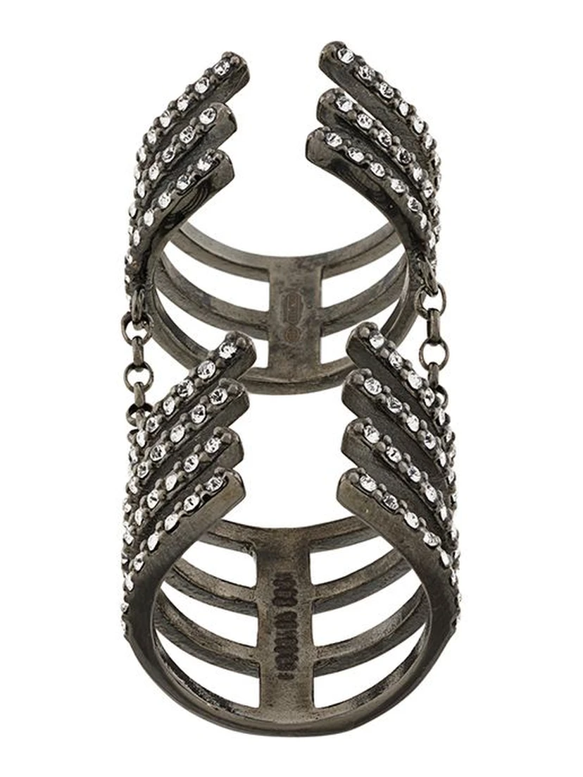 Armour Hook Ring Silver