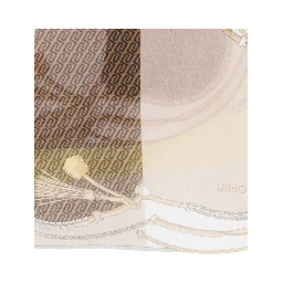 pattern fringed scarf