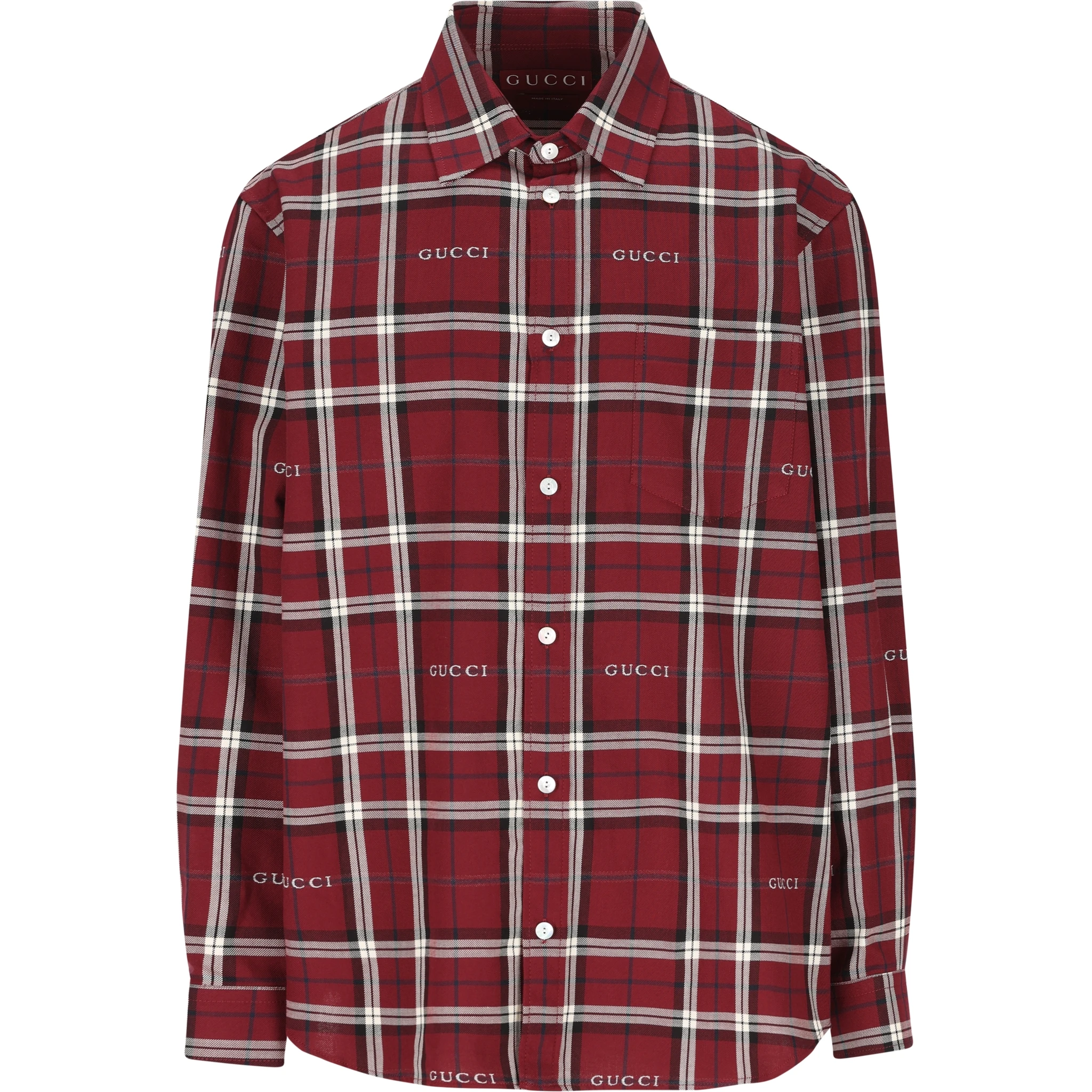 tartan logo overshirt