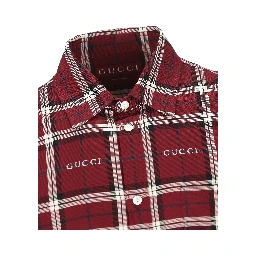 tartan logo overshirt