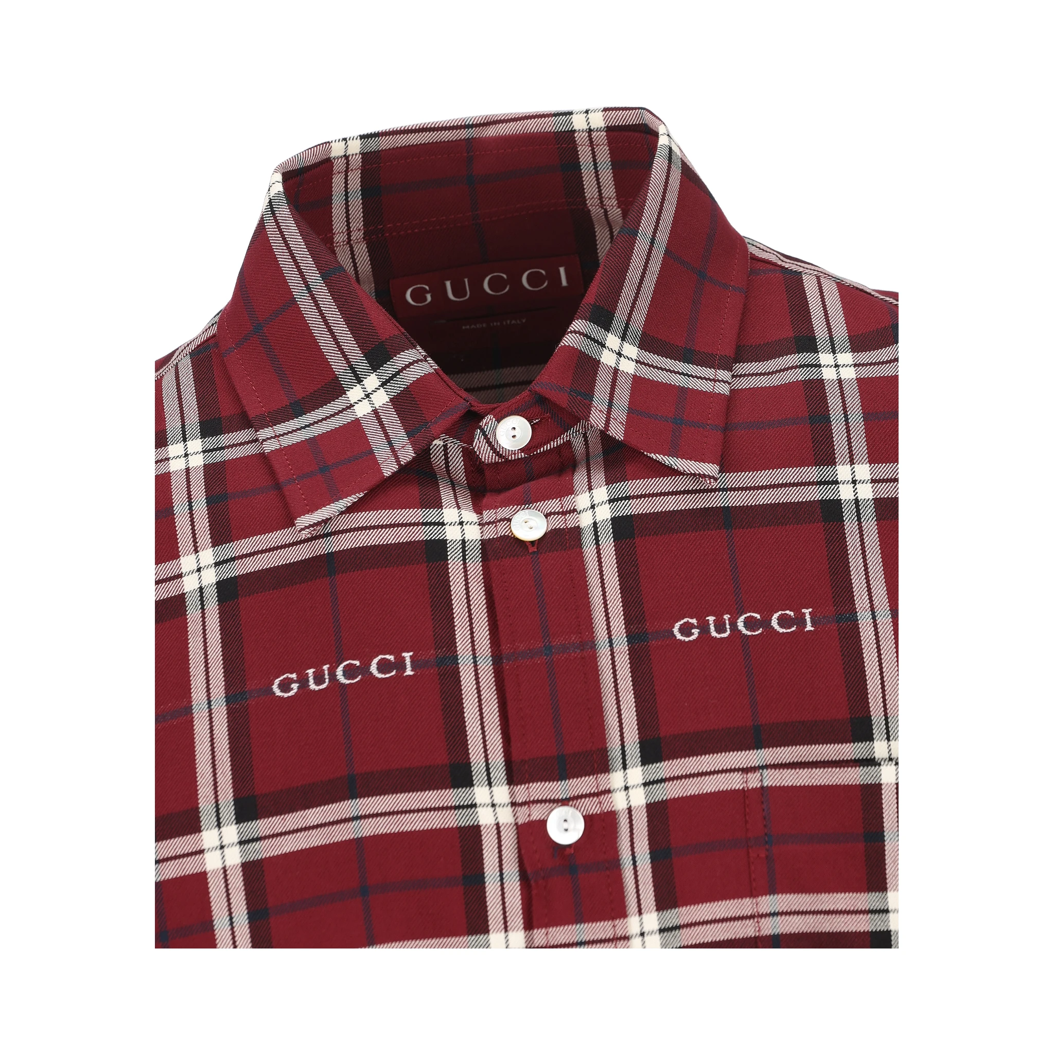 tartan logo overshirt