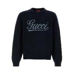 intarsia-knit logo sweater