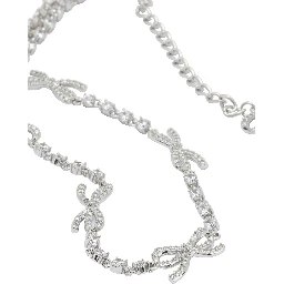 Necklace with bows and crystals