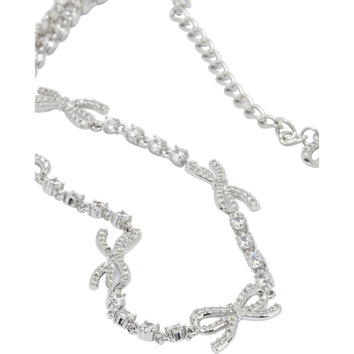 Necklace with bows and crystals