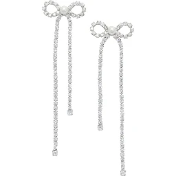 Bow earrings with crystals