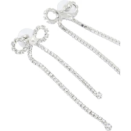 Bow earrings with crystals