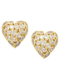 Decorated heart earrings