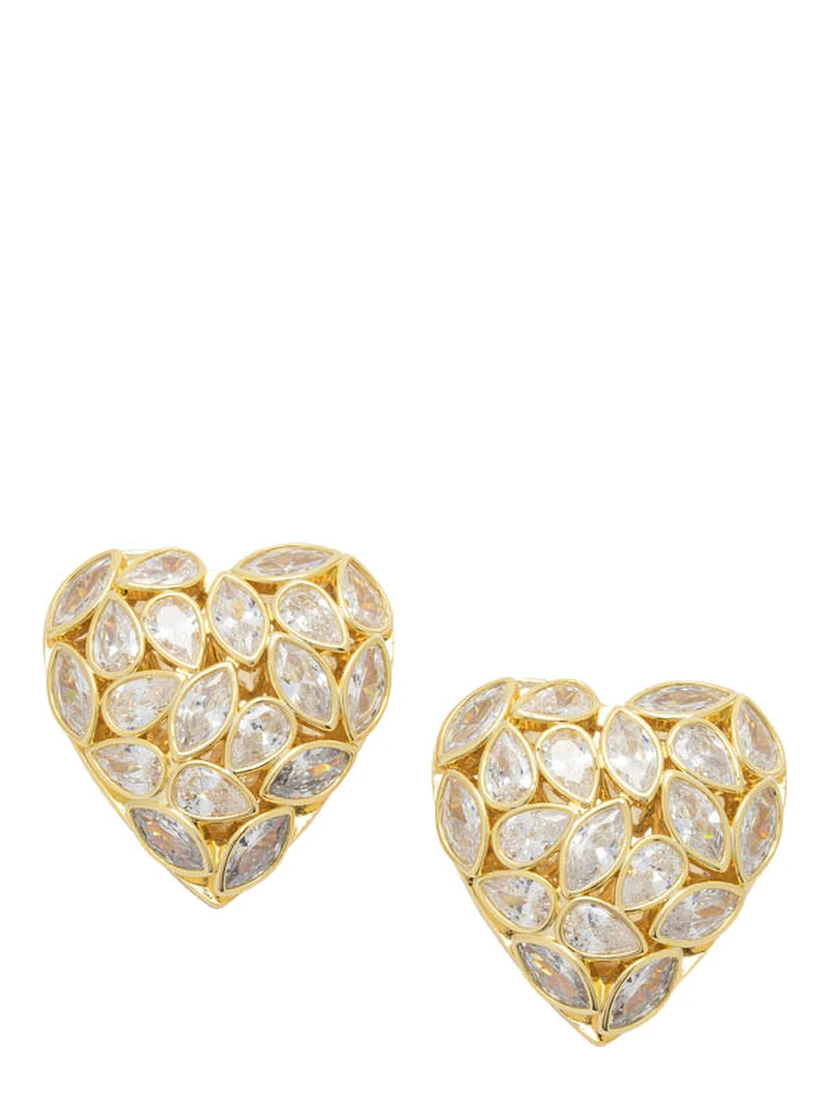Decorated heart earrings