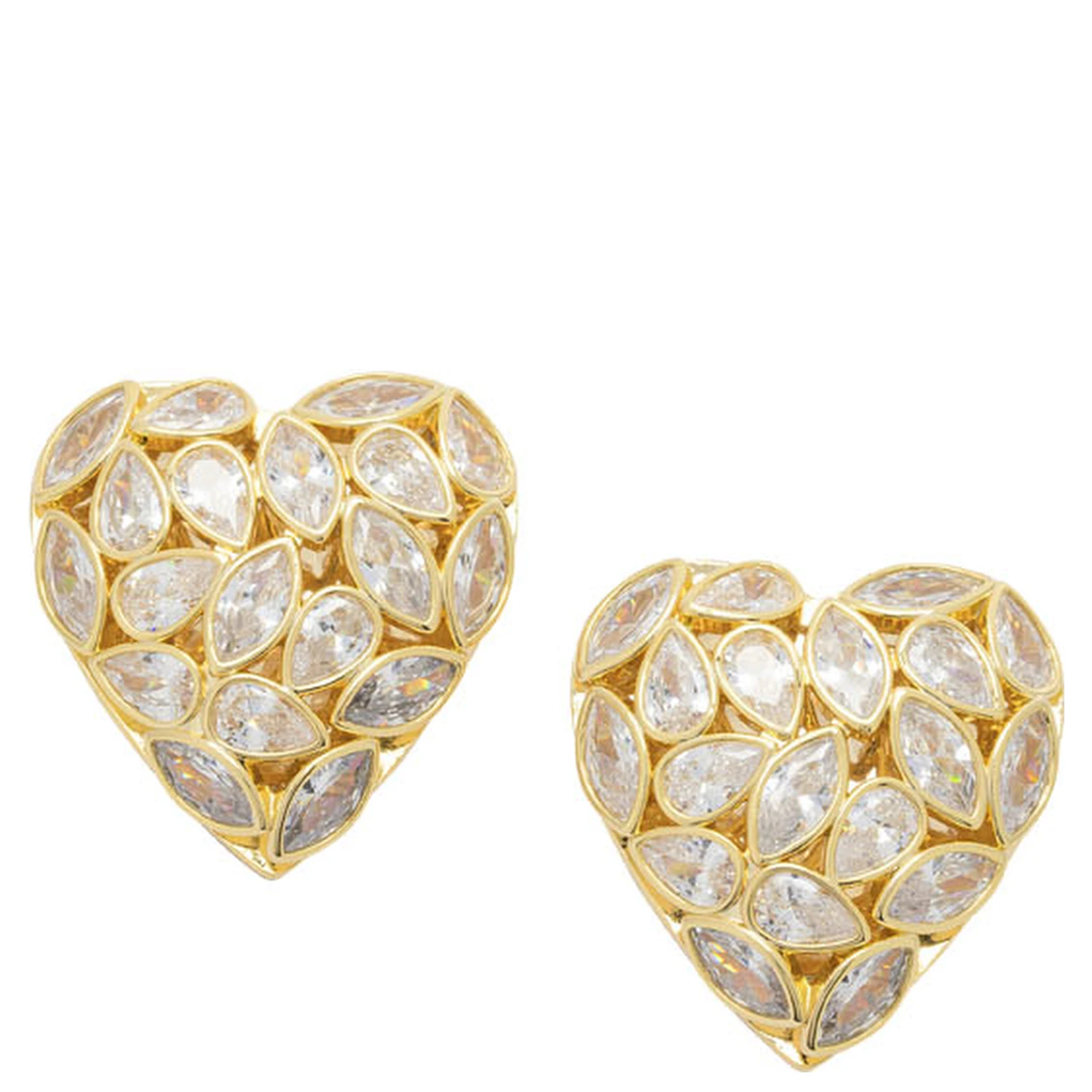 Decorated heart earrings