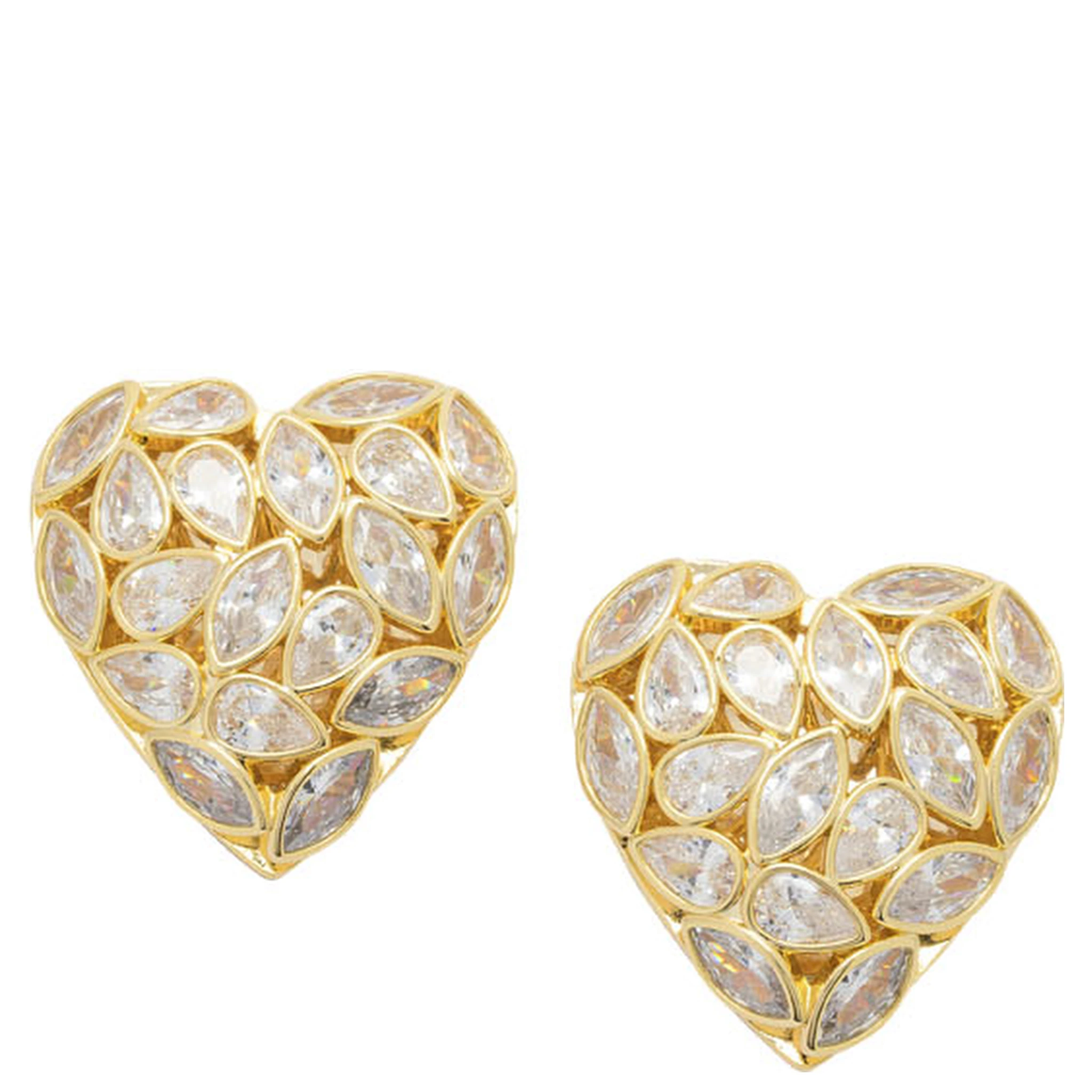 Decorated heart earrings