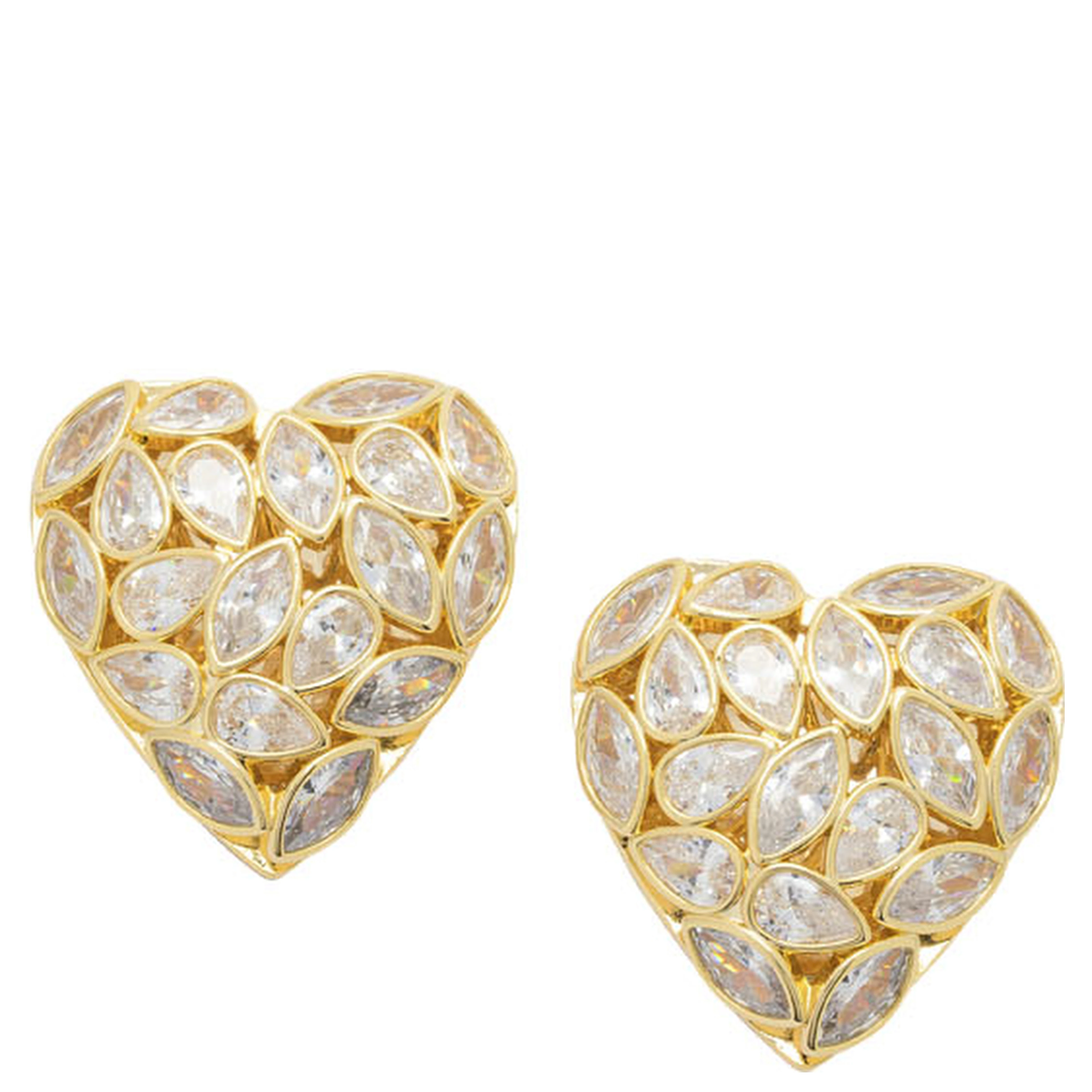 Decorated heart earrings