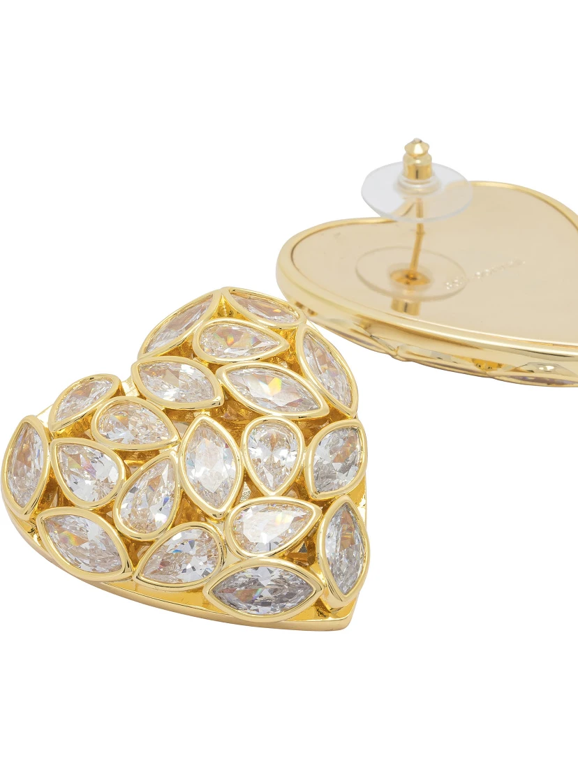 Decorated heart earrings