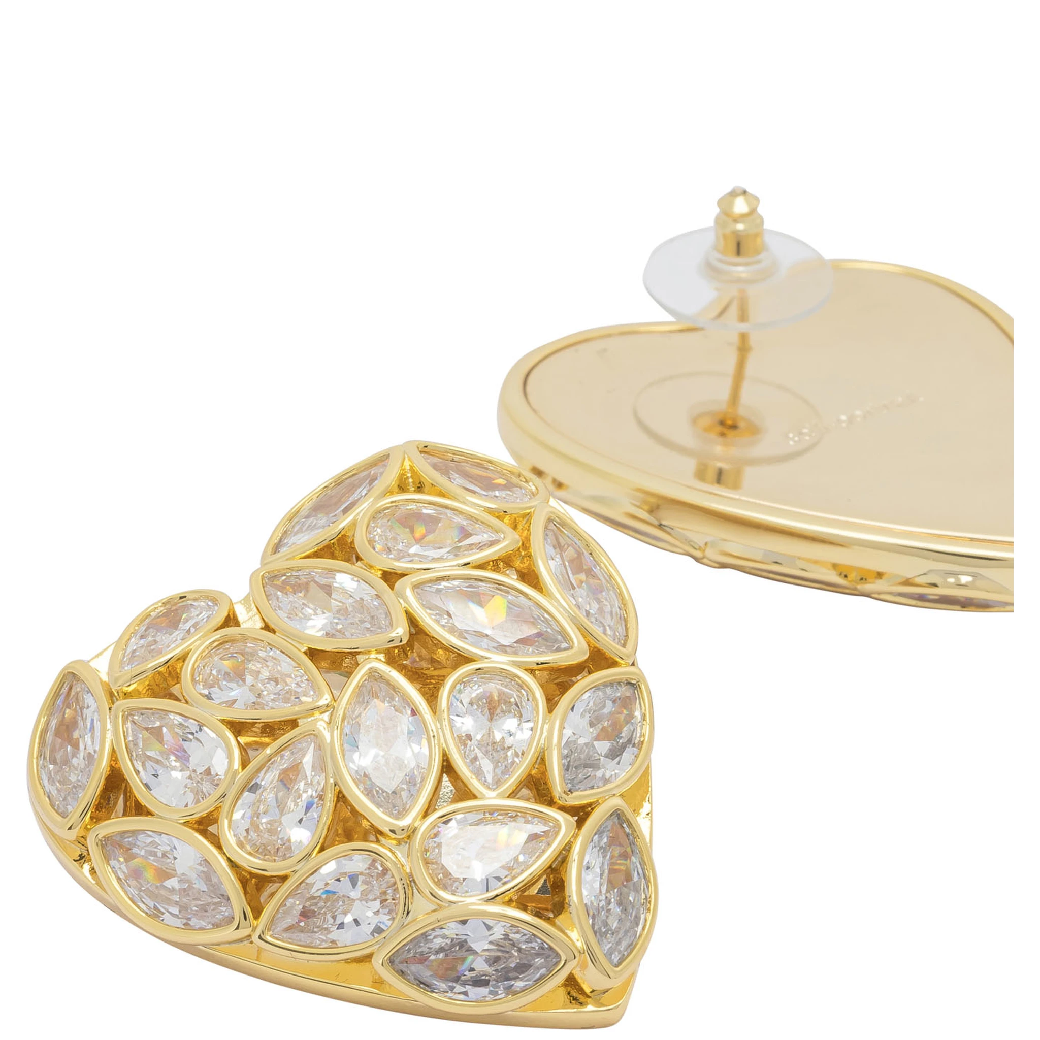 Decorated heart earrings