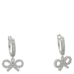 Hoop earrings with bow