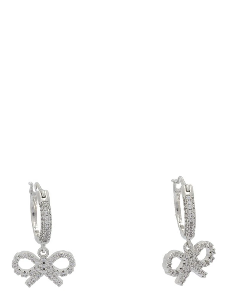 Hoop earrings with bow