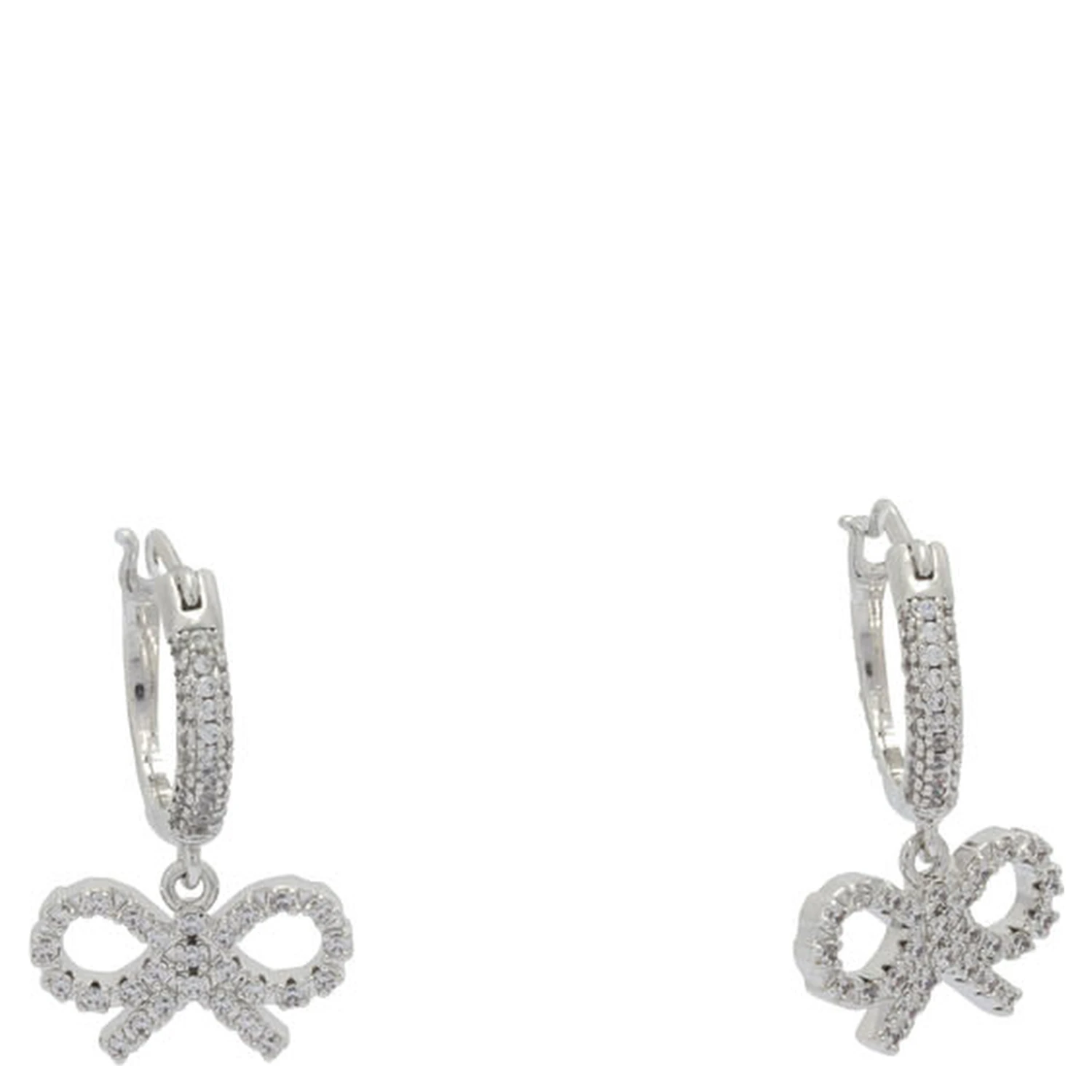 Hoop earrings with bow