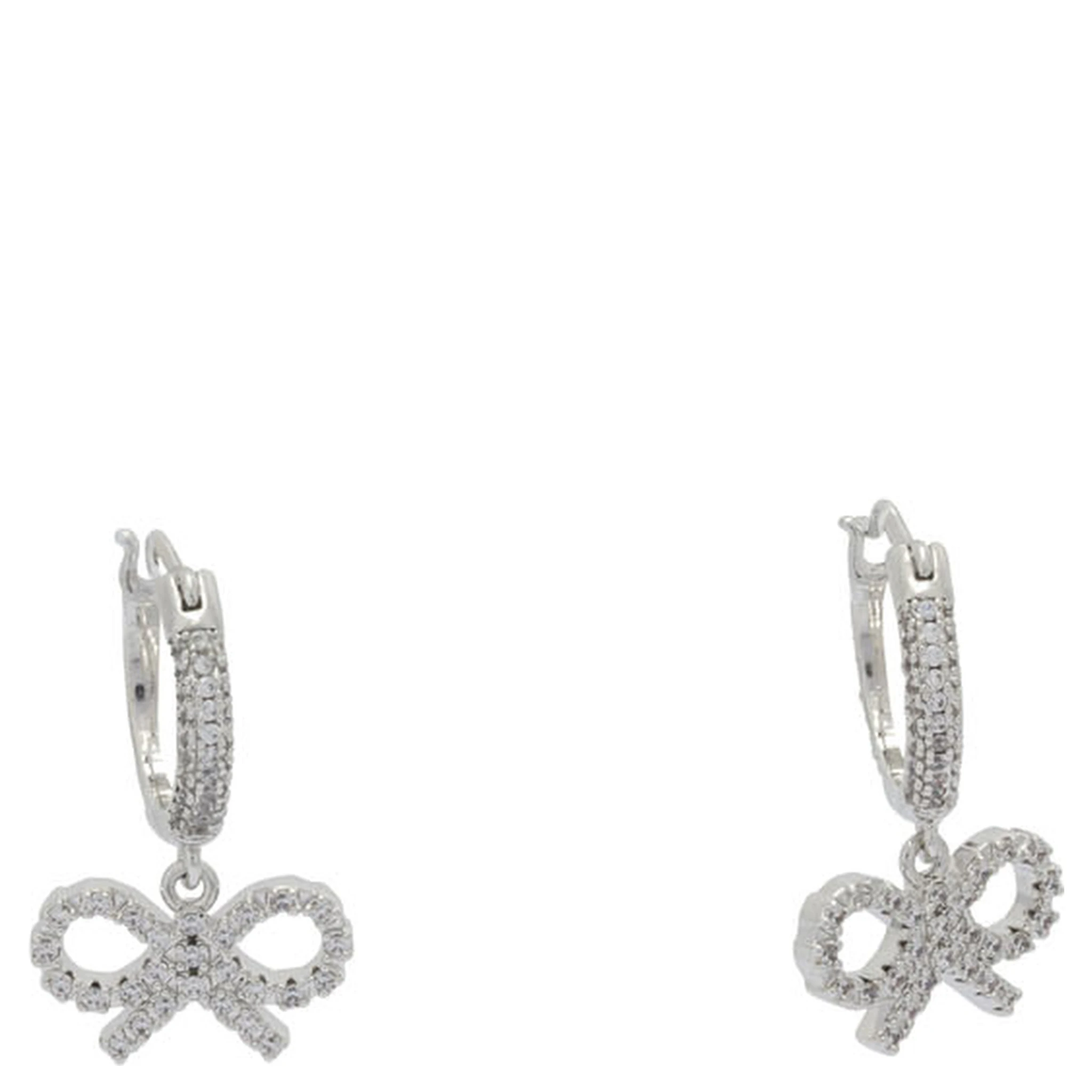 Hoop earrings with bow