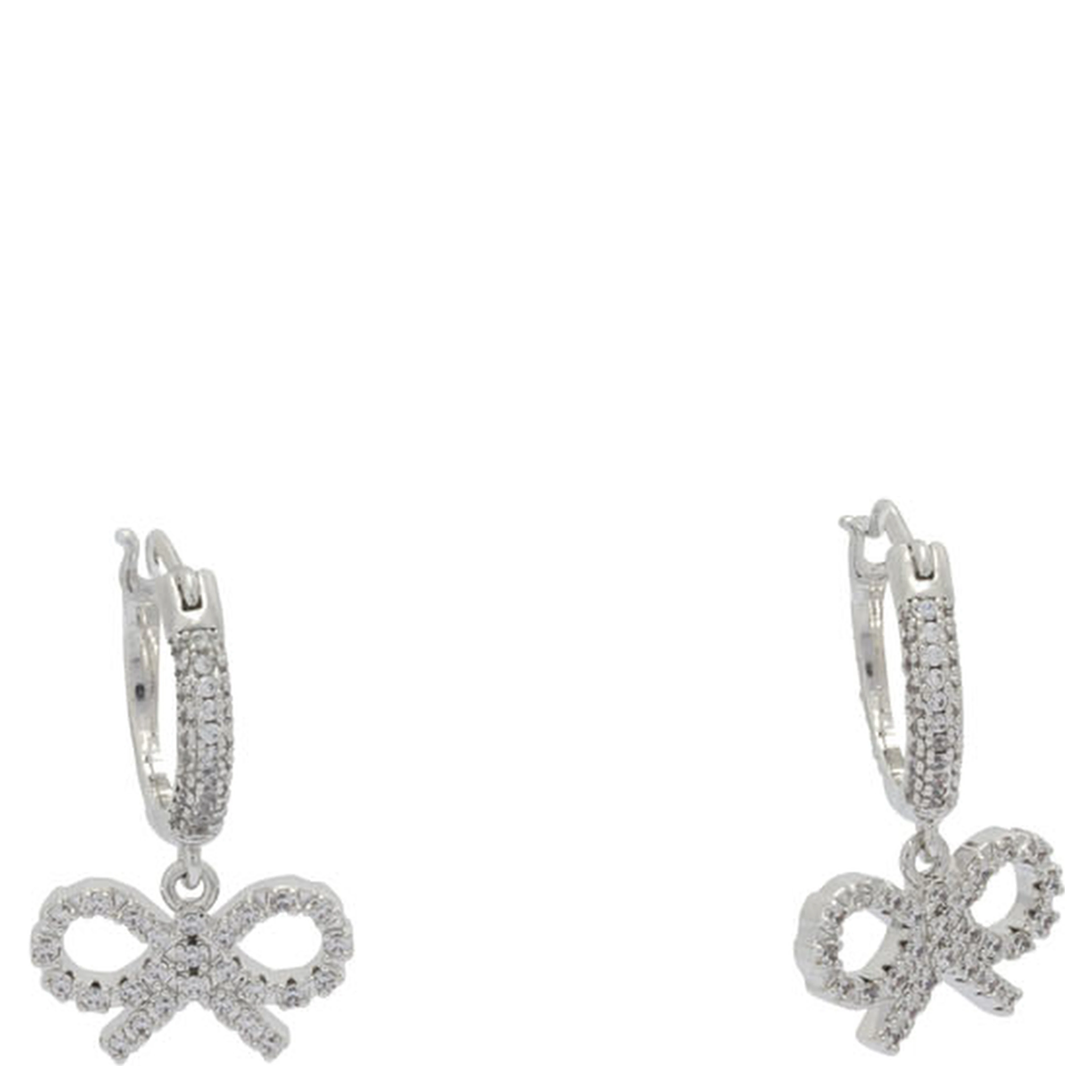 Hoop earrings with bow