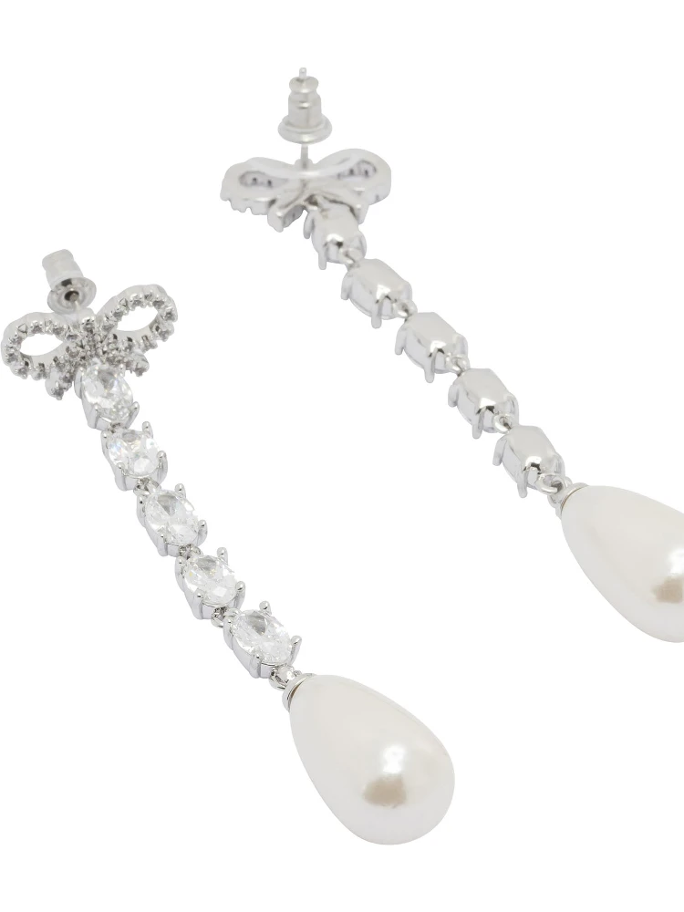 Bow and pearl earrings alternative