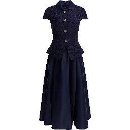 Taffeta boucle midi dress