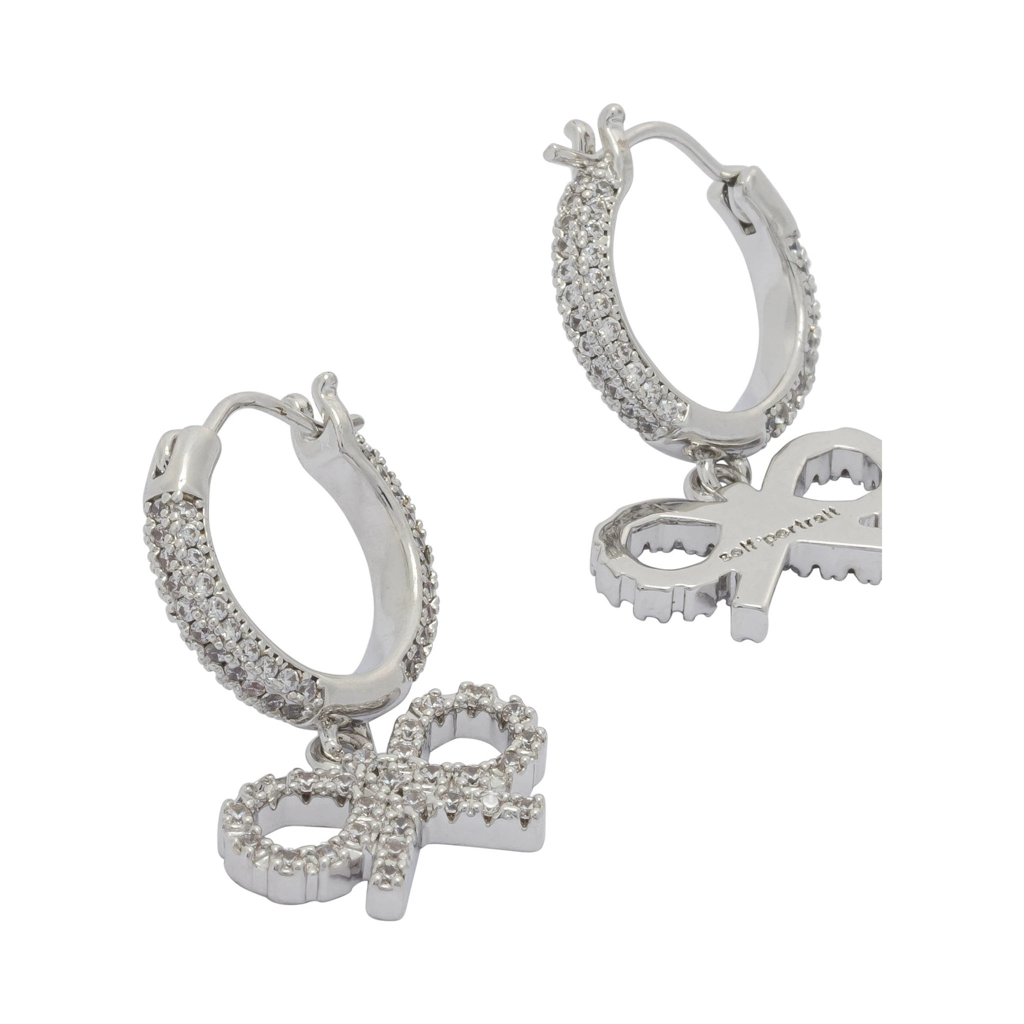 Hoop earrings with bow