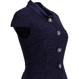 Taffeta boucle midi dress