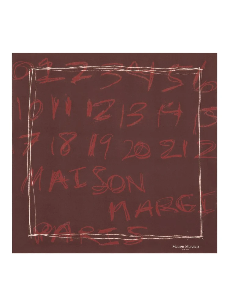 Maison Margiela Scarfs Bordeaux