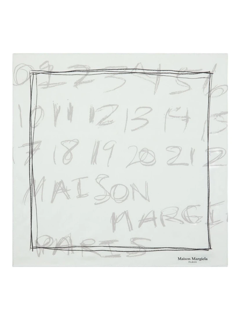 numbers-print neckerchief