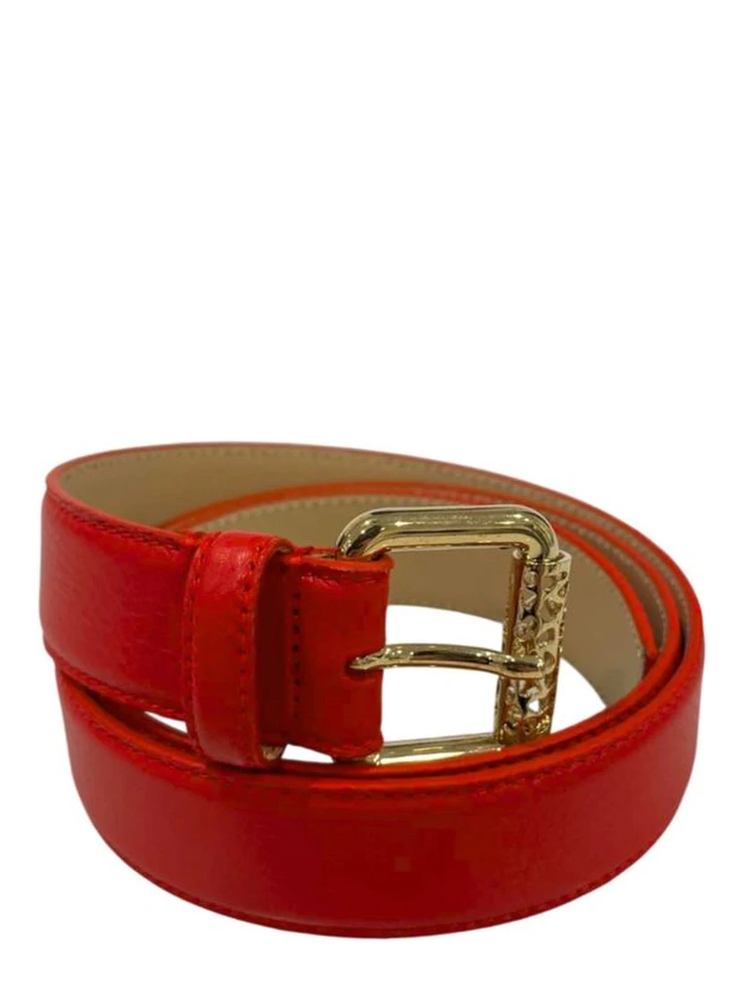 Red Leather Women Belt
