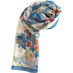 White Silk Women Scarf