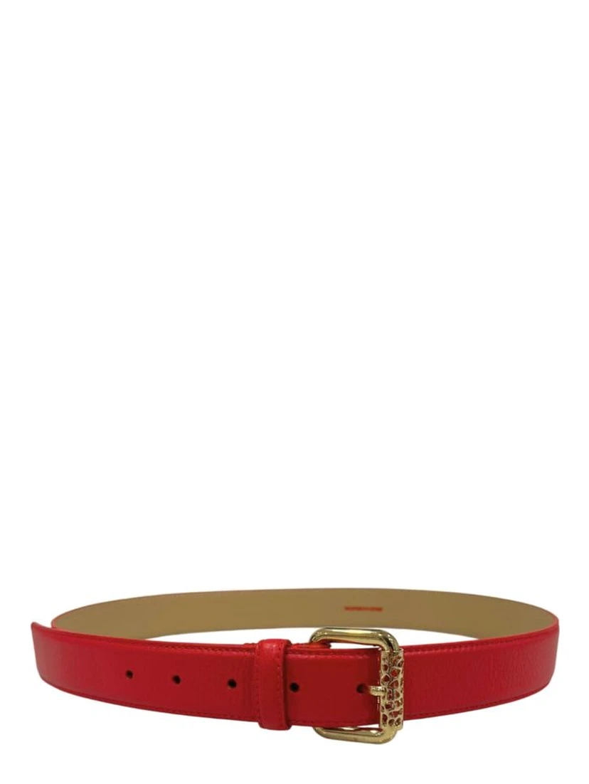 Red Leather Women Belt
