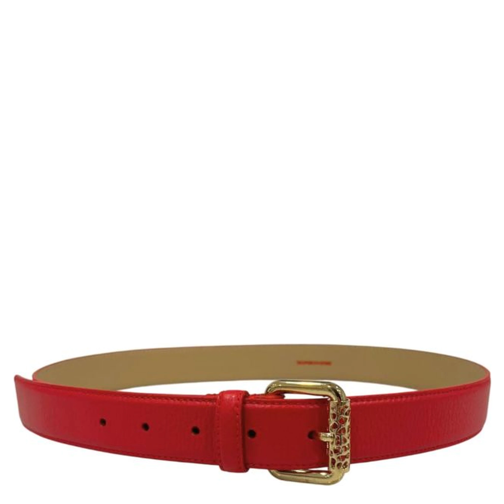 Red Leather Women Belt