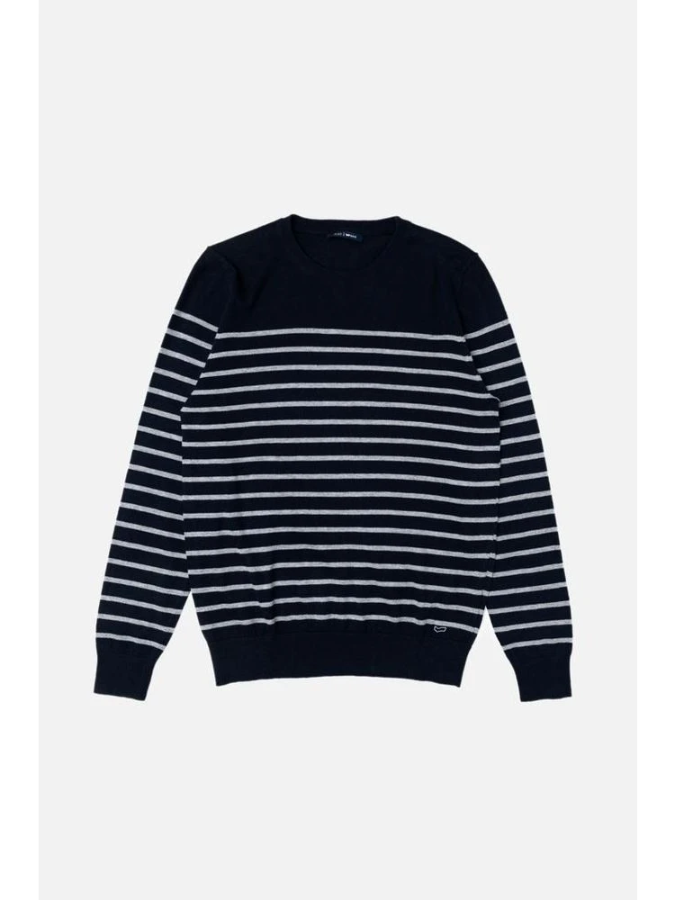 Navy Blue Cotton Cashmere Sweater