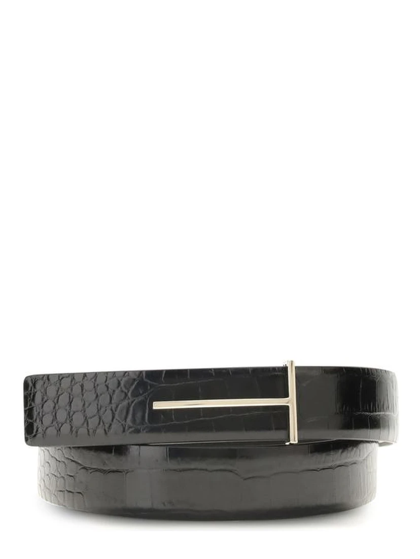 Black Goatskin Regular Belt