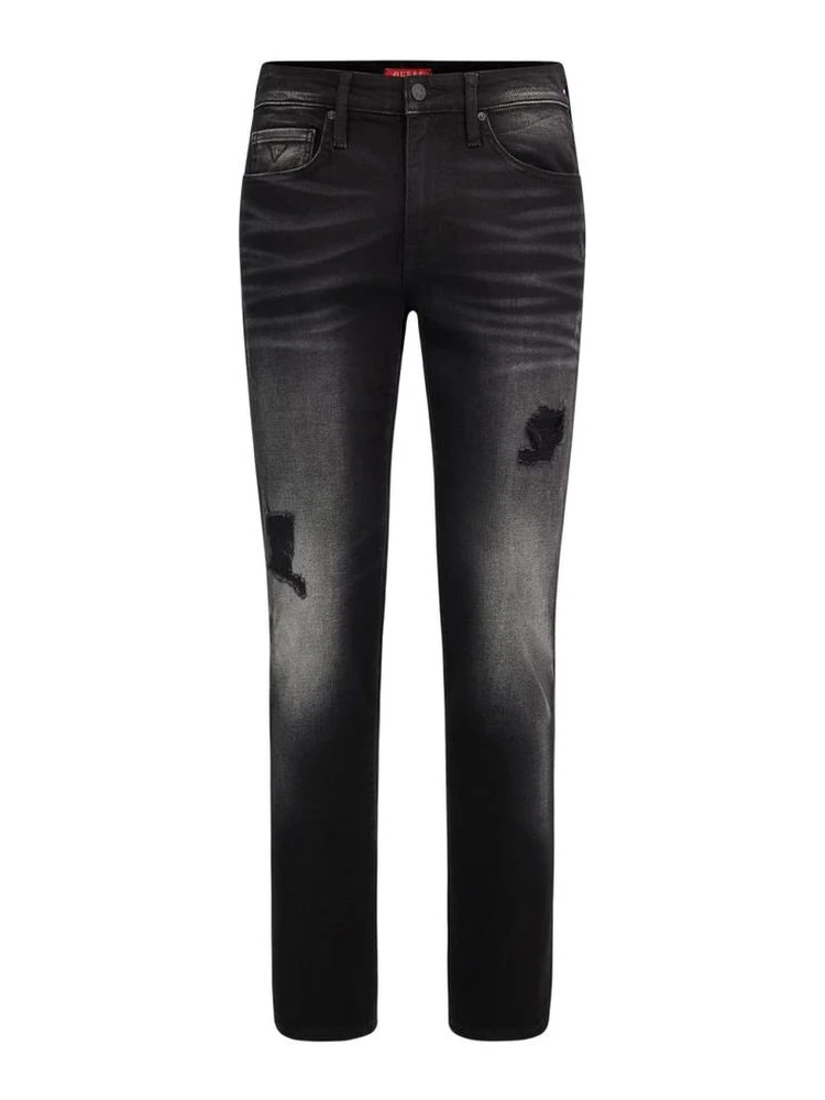 Black Cotton Slim Fit Jeans