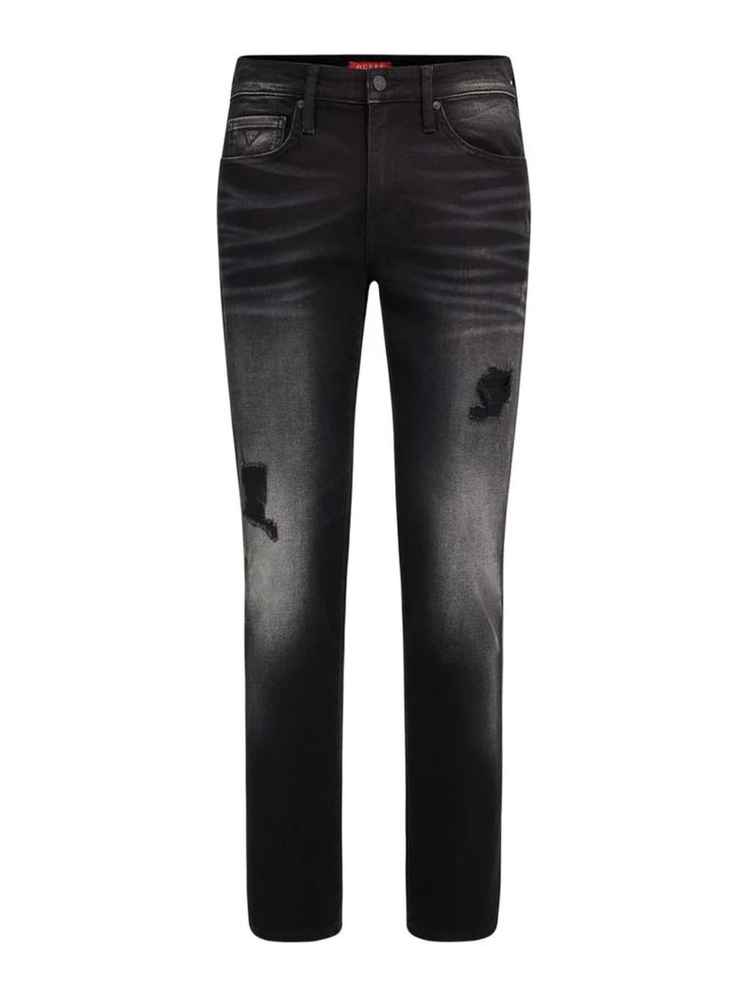 Black Cotton Slim Fit Jeans