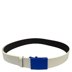 White Leather Men Belt