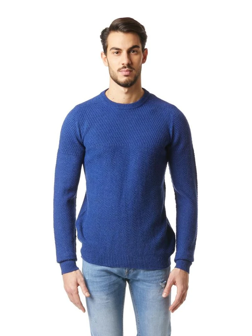 Blue Marabou Sweatshirt