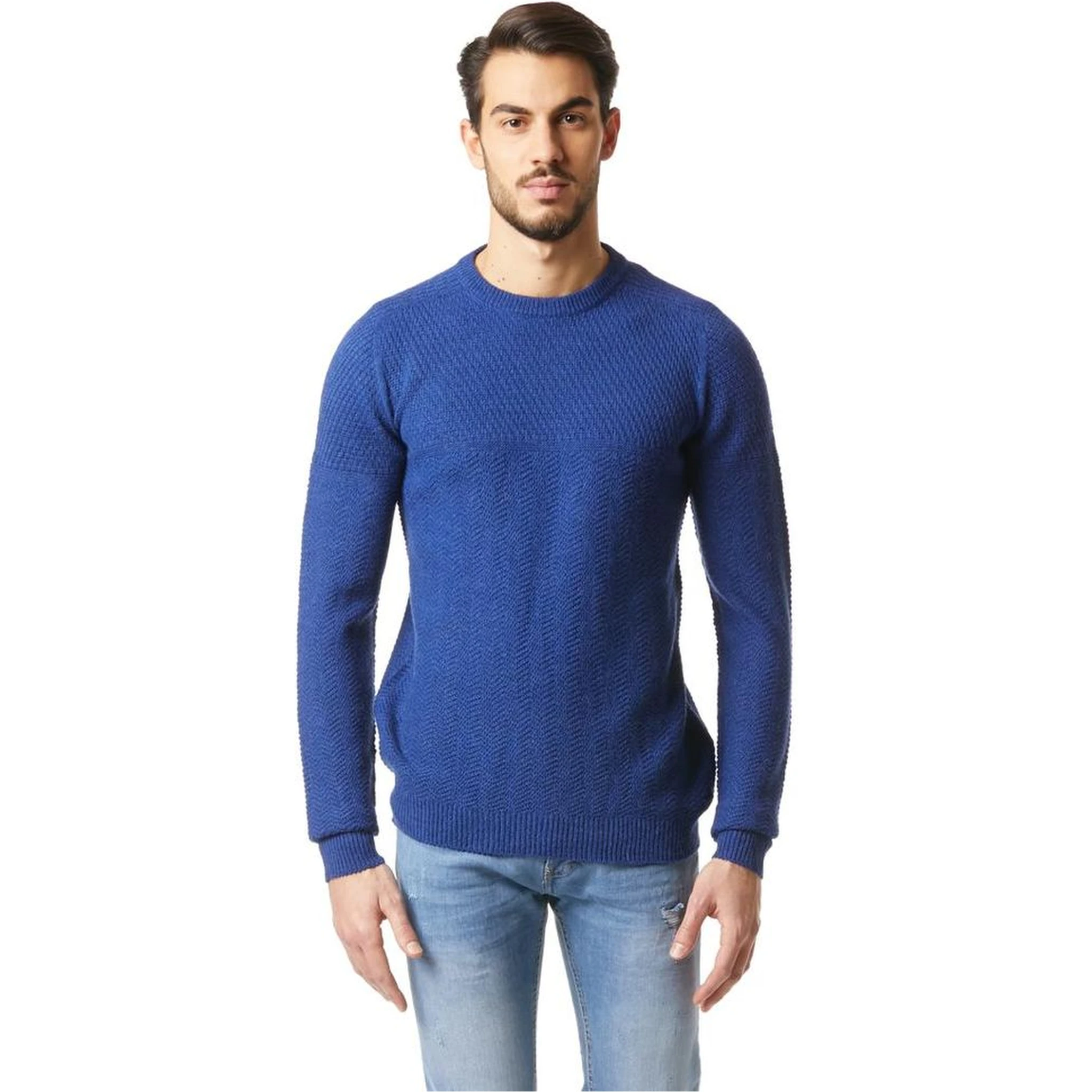 Blue Marabou Sweatshirt