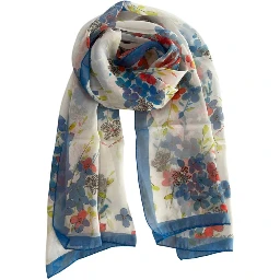 White Silk Women Scarf