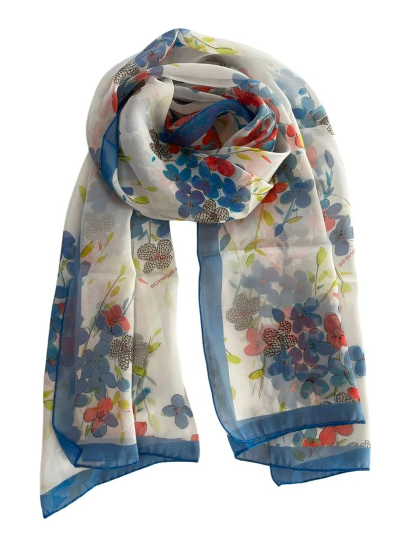 White Silk Women Scarf