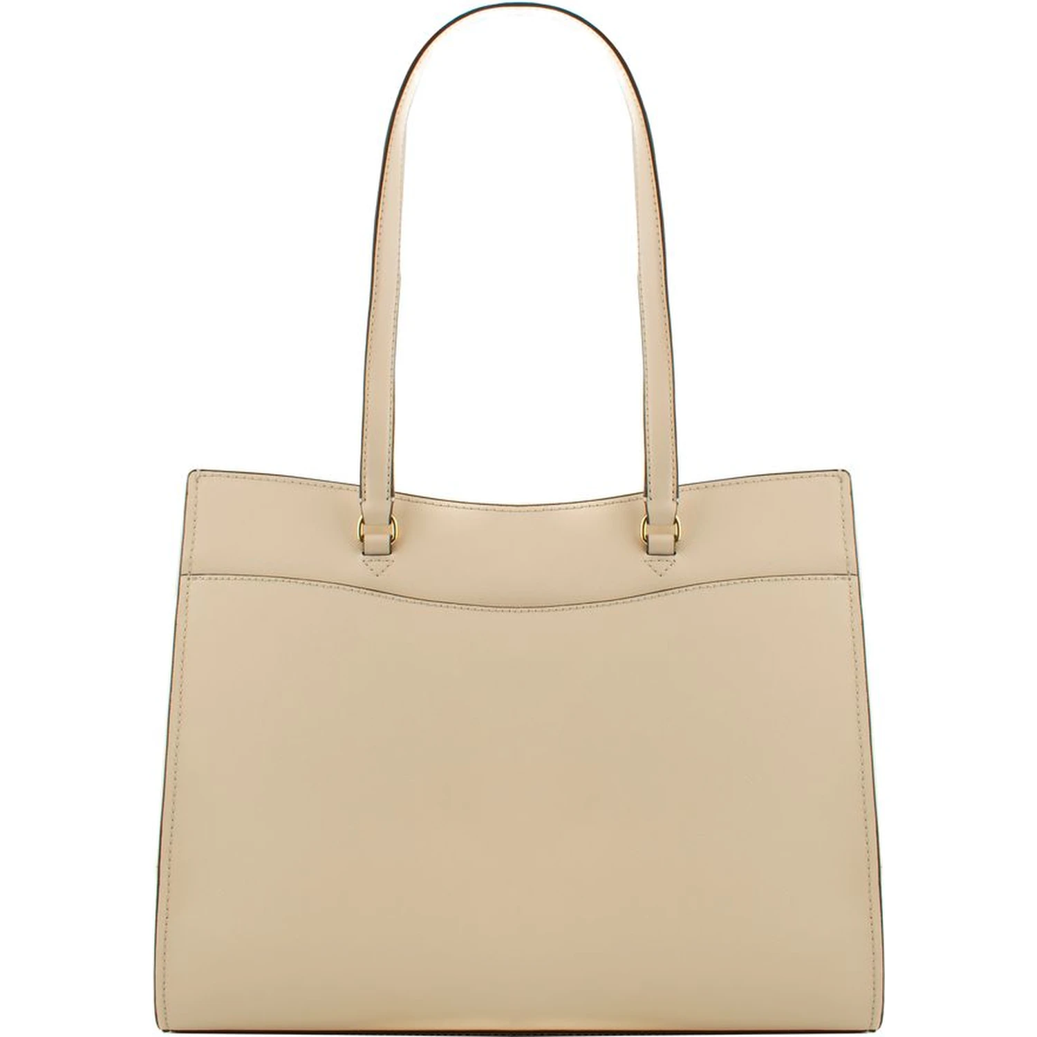Beige Leather Tote Bag