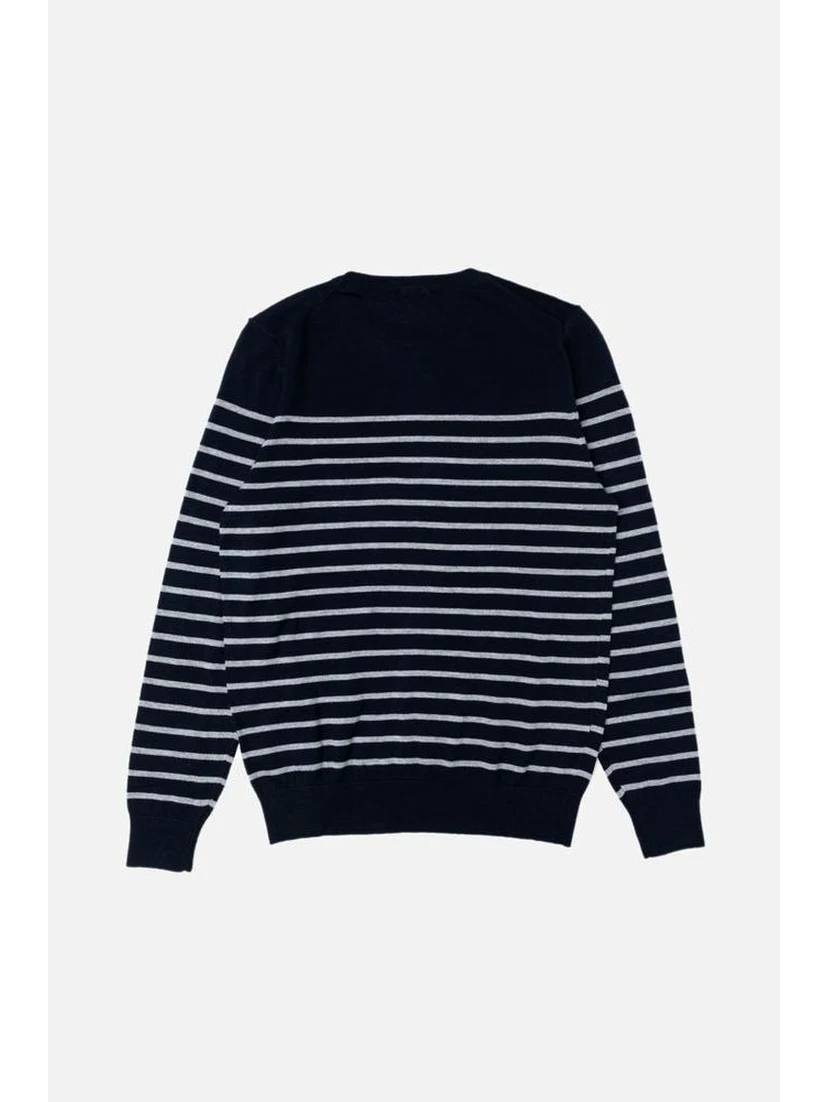 Navy Blue Cotton Cashmere Sweater