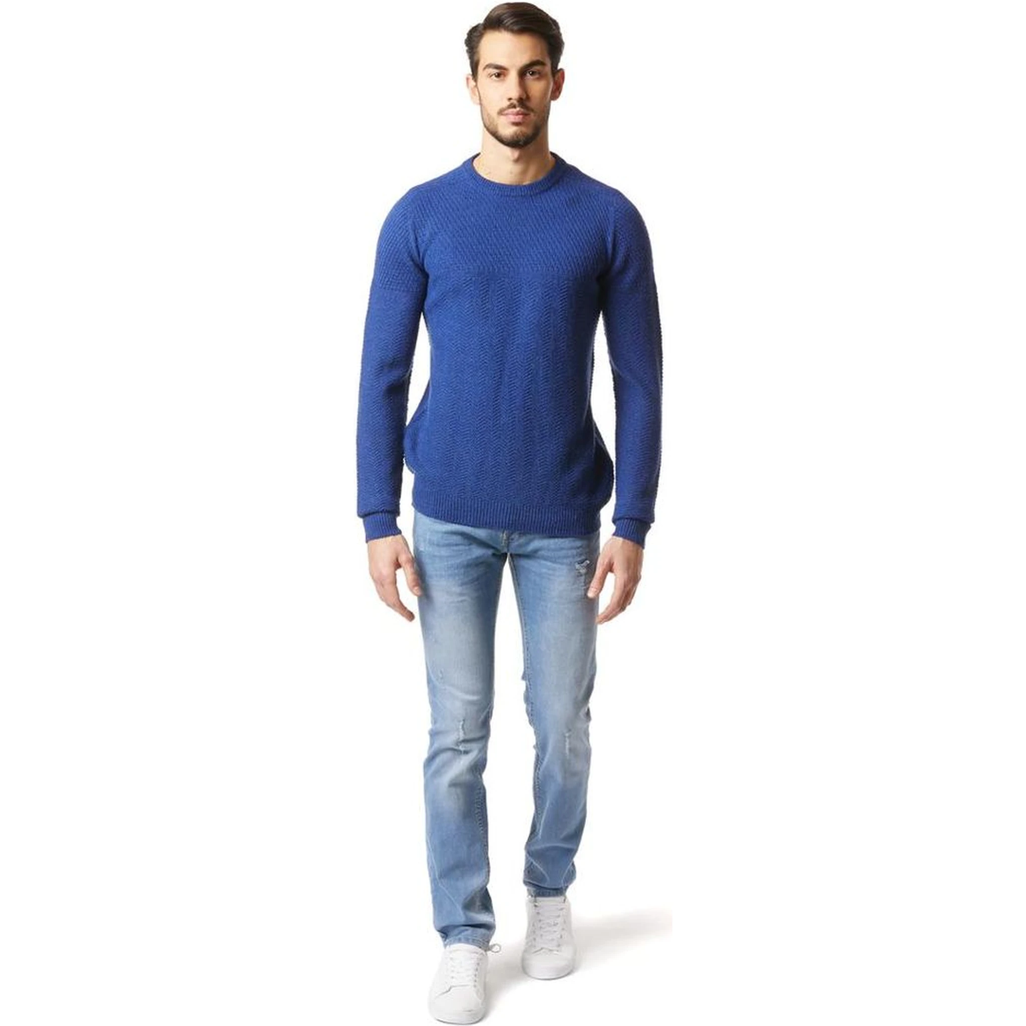 Blue Marabou Sweatshirt