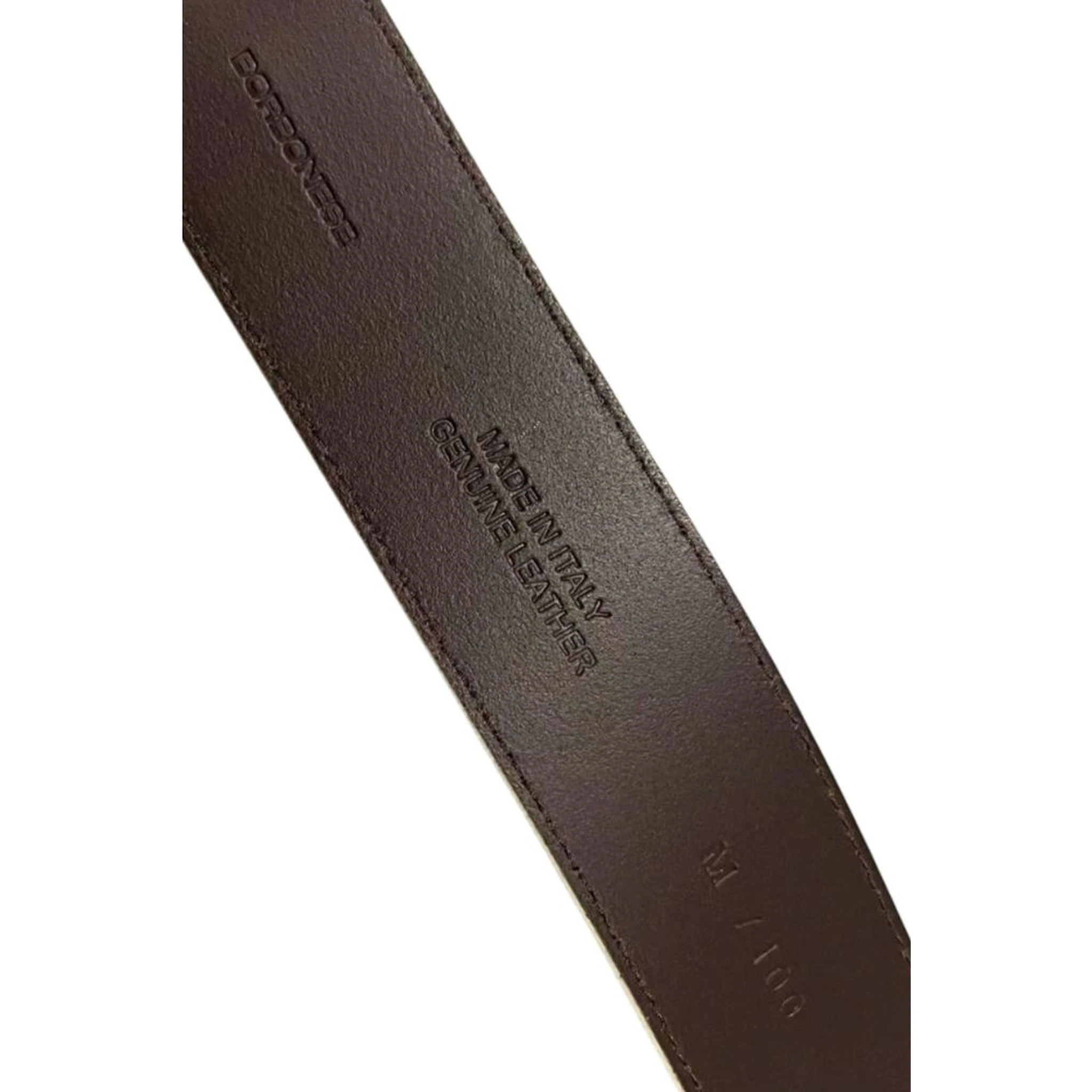 White Leather Men Belt