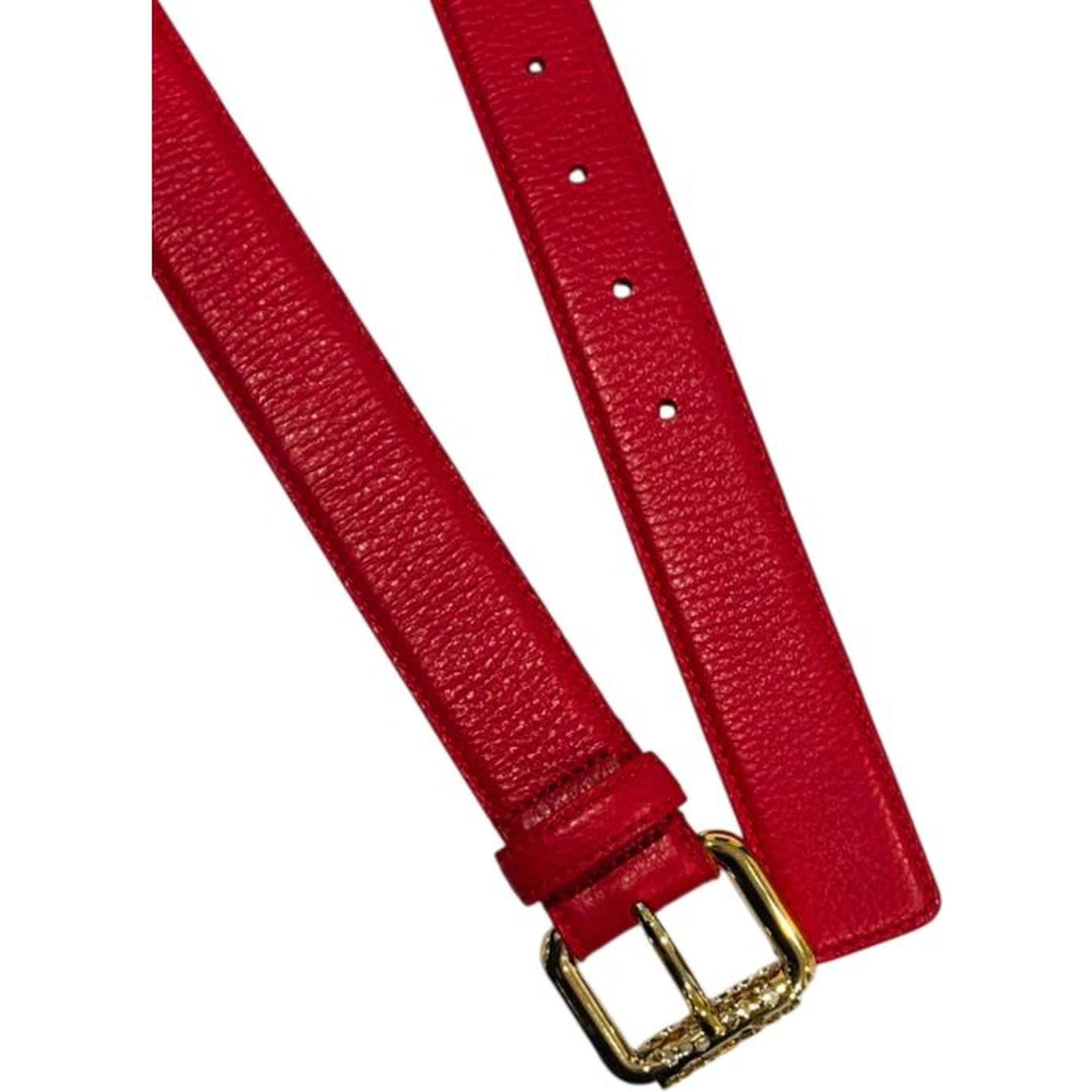 Red Leather Women Belt