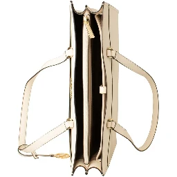 Beige Leather Tote Bag