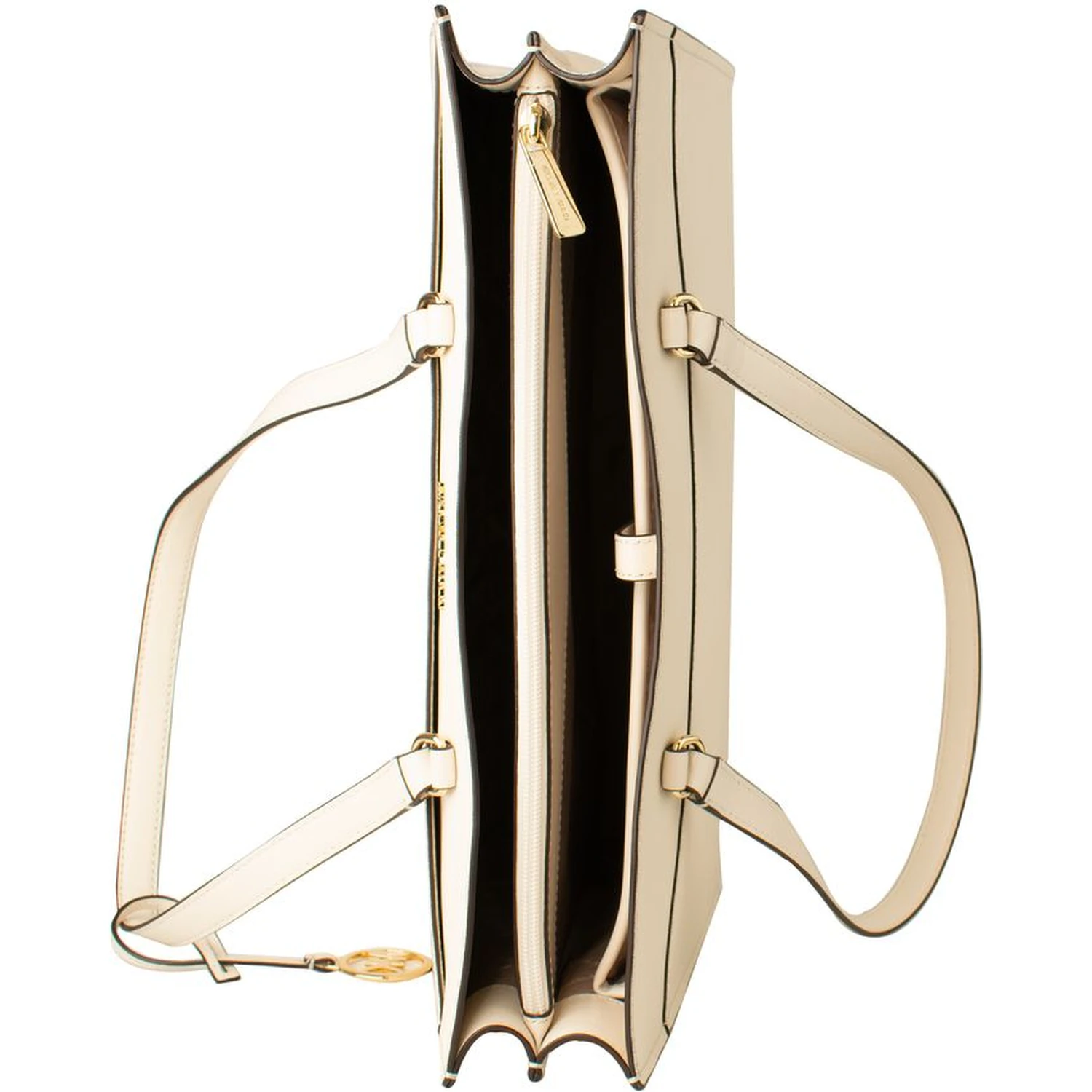 Beige Leather Tote Bag