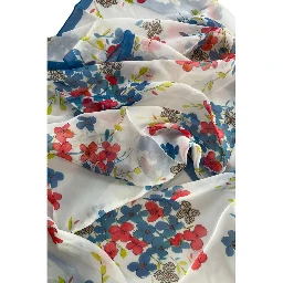 White Silk Women Scarf